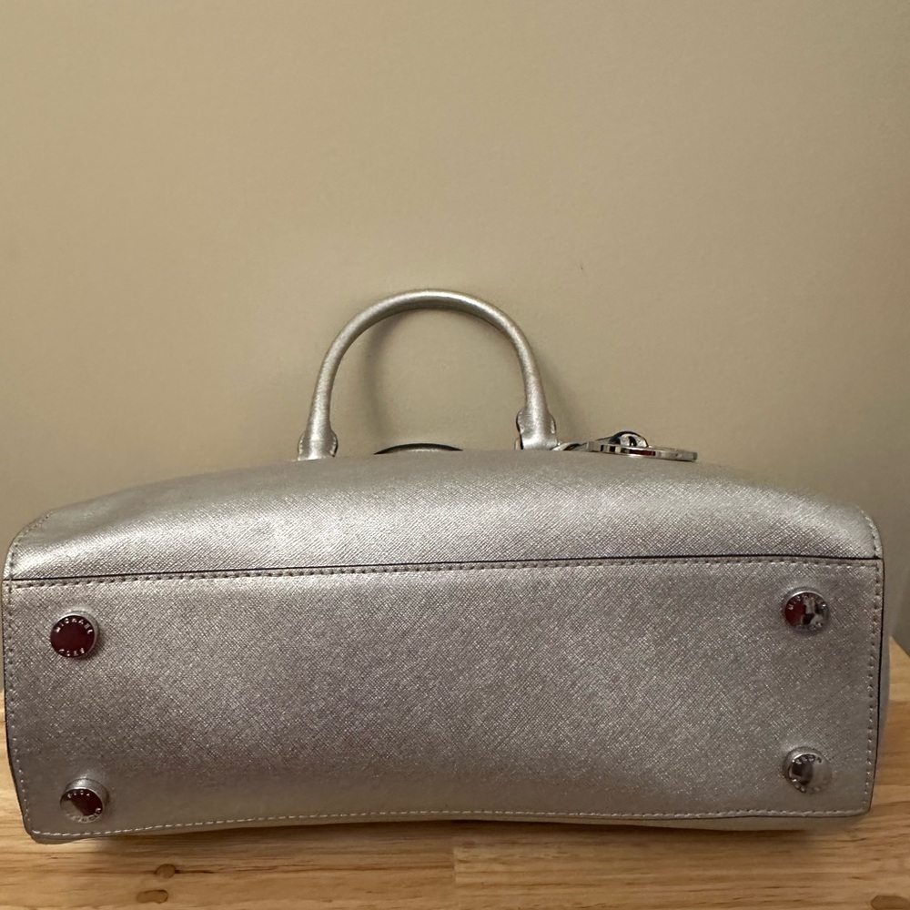 Michael Kors Metallic Silver Satchel - Picture 10 of 12